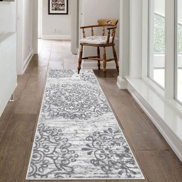2x6ft Hallway Runner Rug, Washable Vintage Non-Slip Carpet for Entry & Kitchen
